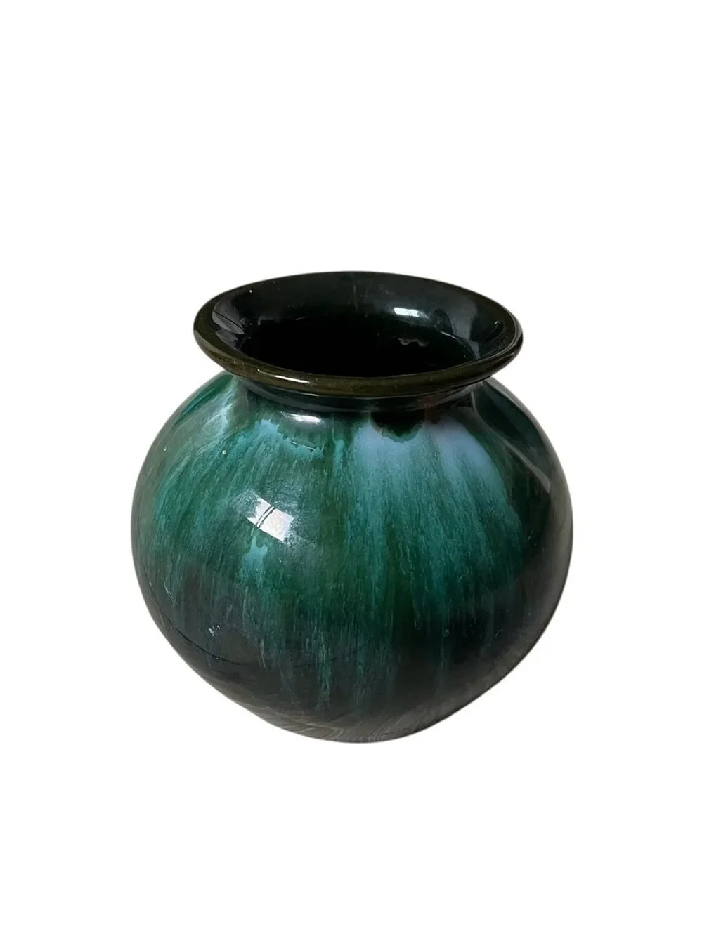 BLUE MOUNTAIN POTTERY Vintage Handmade Ceramic Vase Te Black